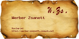 Werber Zsanett névjegykártya