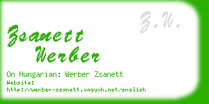 zsanett werber business card
